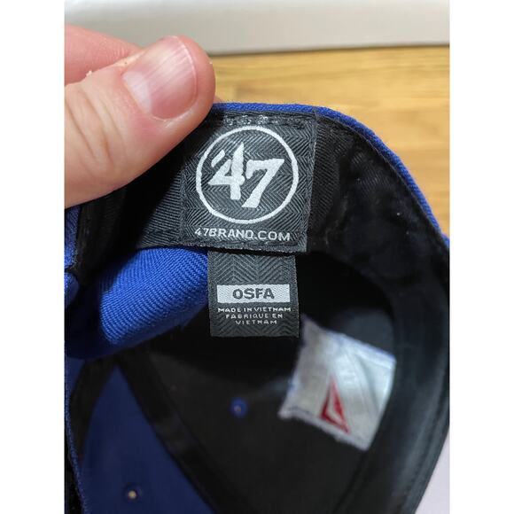 '47 New York Ranger's NHL Royal Blue OSFA Hook Loop Back Closure Hockey NWOT - Picture 7 of 7